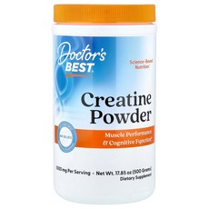 Doctor's Best 닥터스베스트 크레아틴 파우더 무맛 17.85oz 500 Grams 운동보충제, 506, 1