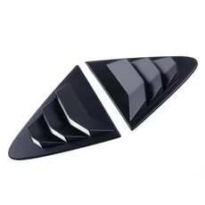 뒷 창 루버 셔터 Carola for14-18 수정 측면 공기 통풍구 셔터 커버 트림 외부 한 쌍, 01 Elegant black