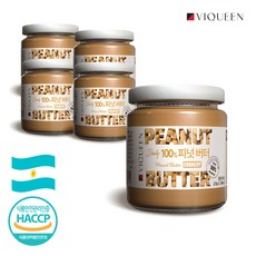 바이퀸 데일리 % 땅콩버터 피넛버터 크런치 무첨가, 5개, 220g