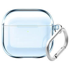 elago AirPods 4 無痕透明保護殼 (附扣環), 水透藍, 1個
