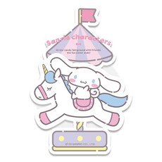 EMIE 캐릭터 에어 쿠션 그립톡 QD1, 1개, 회전목마시나모롤