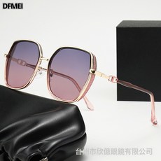 DFMEI 新款網紅偏光女素顏太陽鏡時尚潮流個性防紫外線遮陽墨鏡