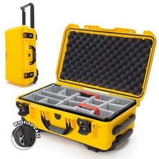 Nanuk 935 워터프루프 캐리어 하드케이스 앰프티 휠 실버 695471, Yellow