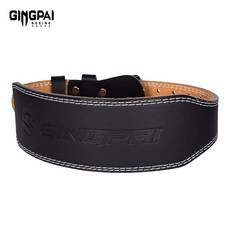 GINGPAI 깅파이 운동 허리보호대 가죽 헬스벨트 남녀공용 스쿼트 데드리프트 트레이닝 벨트 NLYD, 블랙, 1개