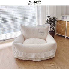 NIFTY FAIRY 車載寵物座椅 秋冬絨毛保暖汽車安全座椅, 1個, 白色,M碼（建議10斤以內的寵物）, 白色