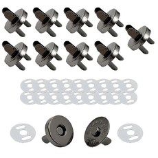 18mm 자석단추 발자석 가방자석 힘있는 강력한 핀 조립, 10개, 가방자석단추-18mm흑니켈