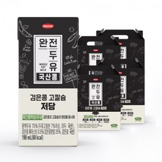 한미 완전두유 국산콩 검은콩 고칼슘 저당 두유 190ml x 64팩, 64개