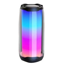 F9 藍芽音箱 RGB炫彩燈光 無線便攜音響, 黑色, PULSE4