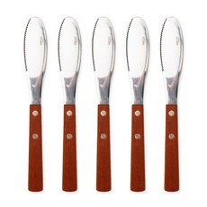 한스푼 내츄럴 우드 디너나이프 레드 5개