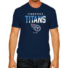 Team Fan Apparel 성인용 NFL 대각선 페이드 컬러 블록 티셔츠 - 공식 라이선스 태그 없음 100% 면 유니 네이비 M 191221