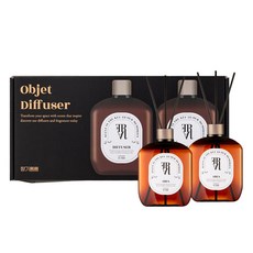 플로랑 오브제 대용량 디퓨저 향기뿜뿜 2구 선물세트, 2개, 500ml, 아리아