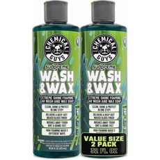 케미컬 가이즈 서드프림 워시 & 왁스 세차 비누 2 x 16 플 온스 - 깨끗하고 반짝이는 마무리를 위한 광택 부스팅 왁스가 포함된 하이 폼 오토 샴푸