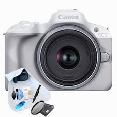포토리뷰이벤트 EOS R50+RF-s 18-45mm IS STM KIT+액정보호필름+포켓융+청소도구+리더기+ MCUV 필터 /WJK, 화이트