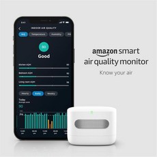 Amazon 스마트 공기질 모니터 - Alexa와 함께 작동하는 공기를 알아보세요, Smart Air Quality Monitor only