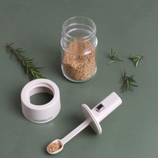 스푼양념병 미니조미료통 유리양념병 유리양념통, 화이트