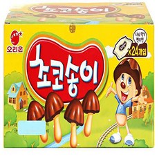 초코송이 초코과자 소포장 간식, 36g, 24개