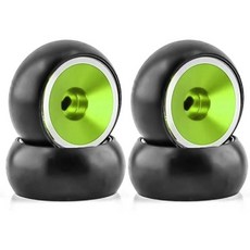 WLtoys 284131 K969 K989용 RC 타이어 Kyosho용 MiniZ 128 카 업그레이드 부품 하드 플라스틱 드리프트 금속 휠 림초록색, 초록