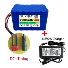 14.8V 21000mAh 4S6P 18650 야간 낚시 조명 히터 백업 배터리 용 BMS 내장 충전식 리튬 이온, [01] DC-T plug