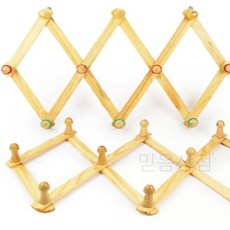 파워 원목 자바라 행거 옷걸이 벽고정행거, 고무링, 1