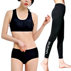 BUEHN 女款緊身褲+運動內衣+內褲 3入組