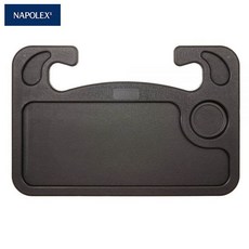 日本NAPOLEX 方向盤固定式便利餐桌 餐飲架 1秒安裝 兩面可用 黑色 Fizz-1112, 1個