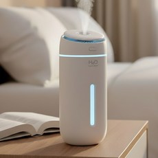 리바앤코 속닥미스트 미니 가습기 USB 사무실 공구방 침실 차량용, 화이트