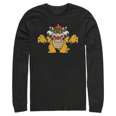 Nintendo 남성용 Just Bowser 티셔츠 블랙. 196384