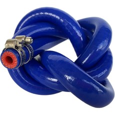 베켈란 6.5MM 14 X 3.28FT 블루 고온 강화 실리콘 히터 튜빙 호스 라디에이터 냉각수 직선작업 압력 145PSI4겹 강화5MM 두께+2 클램프, Blue, 8MM (5/16") X 10FT