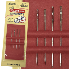 크로바 듀엣 2구 자수바늘 리본자수 손바늘(57-095 57-096 57-098), 1개