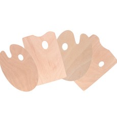 가벼운 나무팔레트 유화 미술용 들고쓰는 얇은 파레트, 원형 - 소