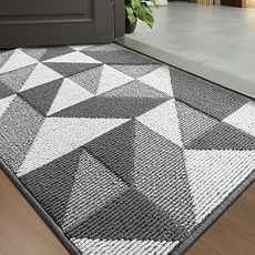 DEXI 1개 바닥 출입구 발판 매트 웰컴 현관 미끄럼방지 발매트 도어매트 패턴 베란다 신발장, B 그레이