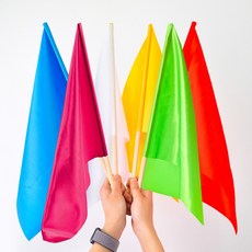 축제 학예회 고급 매스게임 응원 깃발 대형 도구 청기 백기 장기자랑 파티 운동회 개인기 이벤트 소품, (6)그린