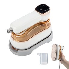 의류용 휴대용 스팀기 1200W 미니 여행용 4가지 모드 LCD 디스플레이가 있는 150ml 강력한 옷 주름 제거제 가정 기숙사 및 여행에 적합한 작은 다리미 베이지 1