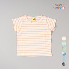 하트베이비 유아 아동 남아 여아 스트라이프 반팔티
