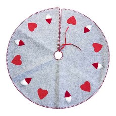 超萌灰色愛心聖誕樹裙，毛絨材質，簡約風格，聖誕節裝飾，節慶用品，居家佈置, 1個