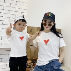 親子裝 全家福 一家三口 情侶裝 純棉短T MIT台灣製 簡約文青風 繩結愛心 班服 快速出貨