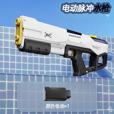【台灣出貨】2025新款電動水槍可自動吸水超遠射程帶跑馬燈全自動連發水槍, 【手自一體/自動連發】黑色450ml, 1個