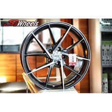 FK鋁圈 17吋 5/112 AYR03VF 亮鐵灰車面 鋁合金輪圈 時尚改裝, 1個