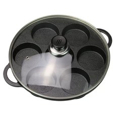 에그팬 멀티 팬케이크 계란팬 구 미니 인덕션 B 후라이 나무 원형 손잡이, H. 신형 깊고 넓은 7구 팬 주걱 + 오일 브러쉬 +