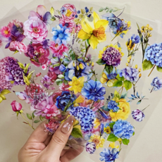 블랙장미 압화 꽃병 책갈피 만들기 DIY, 20매, 모둠6종