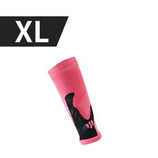 FAV 運動壓縮小腿套/機能加壓腿套 台灣製造 現貨 發票 馬拉松專用 小腿套 壓力 慢跑, 1個, 單隻｜粉(黑紋)-XL, 粉(黑紋)