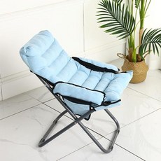 바닥 의자 좌식 소파 접이식 등받이 거실 휴식 체어 가정용 발코니 침실 레저 낮잠 안락 컴퓨터 야외 1인용 게으른, 3)light blue S