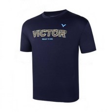 VICTOR T-Shirt 羽球上衣 T-2607, 1個, T-2607 B 軍藍,S, 軍藍