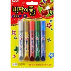 정재가 반짝이풀 10.5ml 5색 1p 공예용품 반짝이펄가루