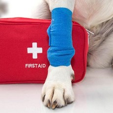 반려동물 강아지 고양이 부상방지 응급처치 기능성 자가접착 붕대 산책 1회용 접착신발 1P, 솔리드블루(1079-1), 1개