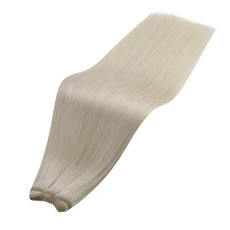 쿠쿠스토어 Ugeat 헤어 위브 익스텐션 여성 부드러운 천연 번들 14-24 인치 100G 바느질, 01 > = 45, 01 22인치, 12 0A(1000)