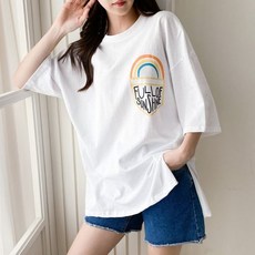 마미누리임부티셔츠 무지개나염티 임산부 여름 반팔 면티 임부복 177105