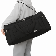 핫쏘잇 다중포켓 빅사이즈 대용량 더플백, 블랙