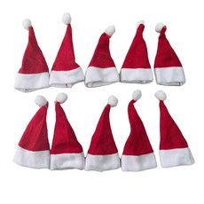 달래봄 크리스마스 테이블 장식 산타모자 수저커버, 10개, 레드