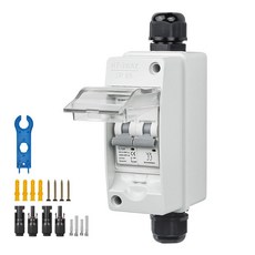 태양광 패널 차단 스위치 30암페어 550V DC 미니어처 서킷 브레이커 박스 PV 가정용 배터리 30 암페어, 30A